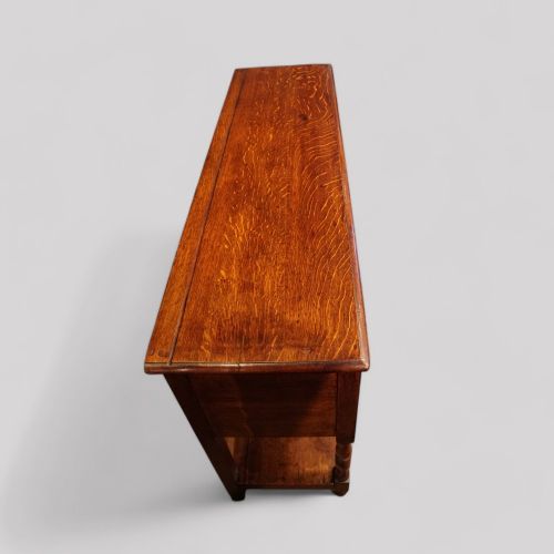 fig 9. Antique oak pot board dresser base