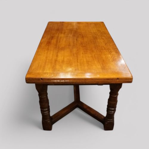 fig 3. Oak refectory draw leaf dining table