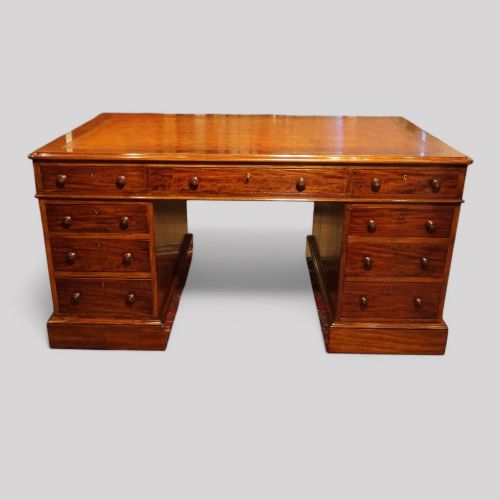 fig 8. Victorian mahogany partners desk