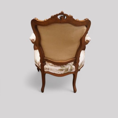 fig 2. Pair of French walnut armchairs