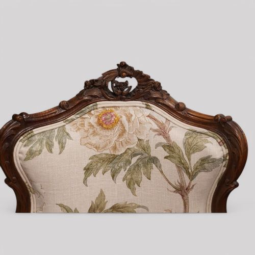 fig 4. Pair of French walnut armchairs
