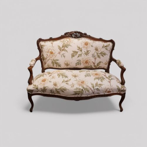 Edwardian French Walnut Settee