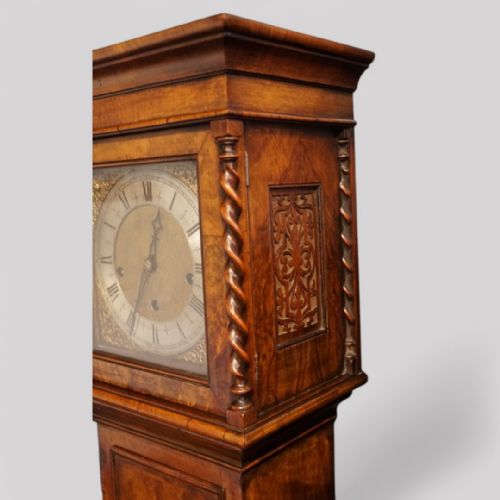 fig 1. Edwardian walnut grandmother clock