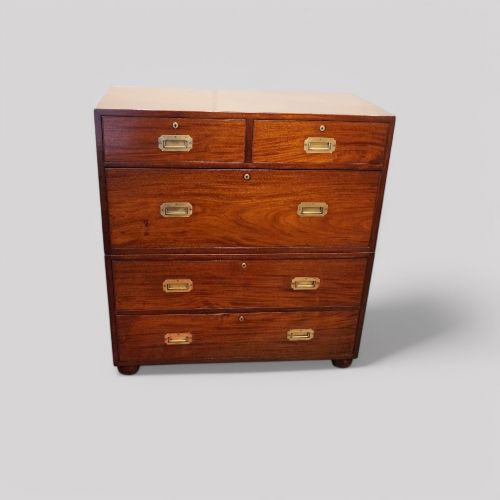 fig 7. Victorian mahogany military chest