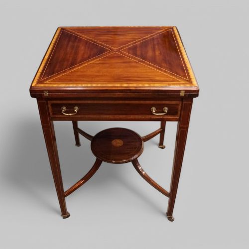 Edwardian Mahogany Envelope Card Table