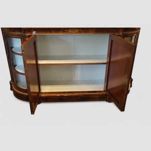 fig 4. Victorian inlaid walnut 4 door credenza