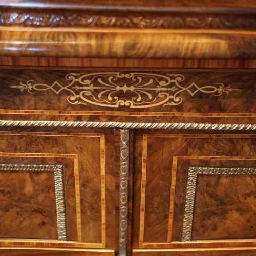 fig 5. Victorian inlaid walnut 4 door credenza