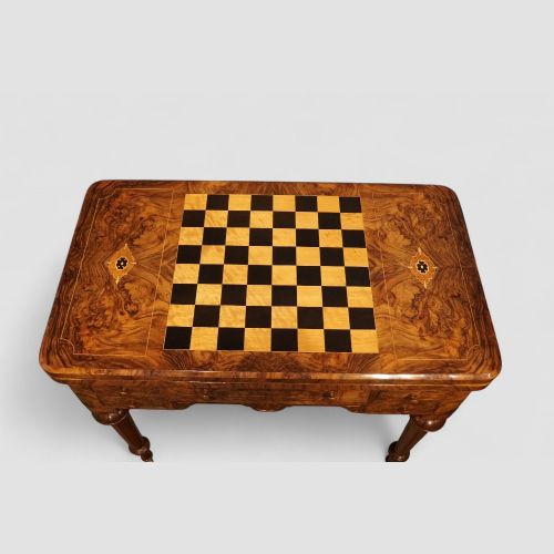 fig 1. Victorian inlaid walnut games table