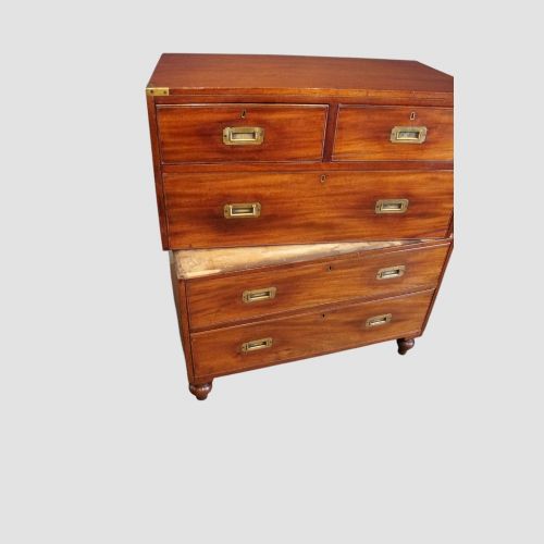 fig 1. Victorian teak campaign chest