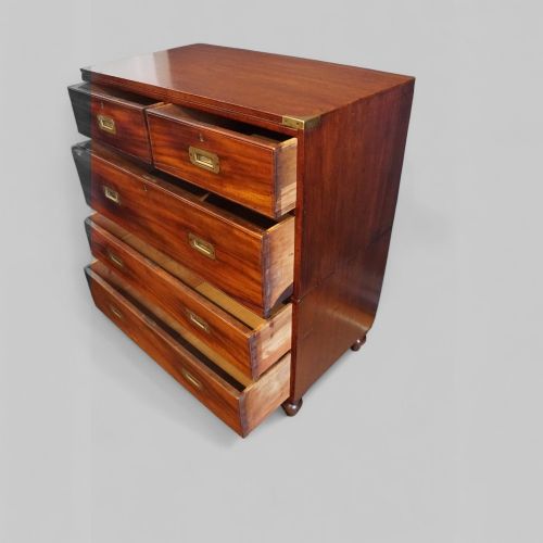 fig 3. Victorian teak campaign chest