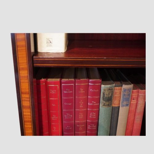 fig 1. Edwardian inlaid open bookcase