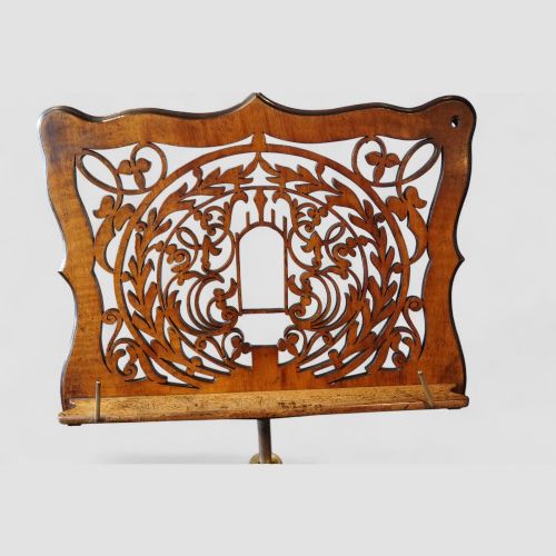 fig 2. 19thc. walnut adjustable music stand
