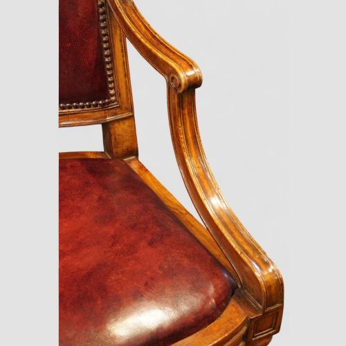 fig 1. Pair of Edwardian walnut desk chairs