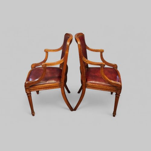 fig 8. Pair of Edwardian walnut desk chairs