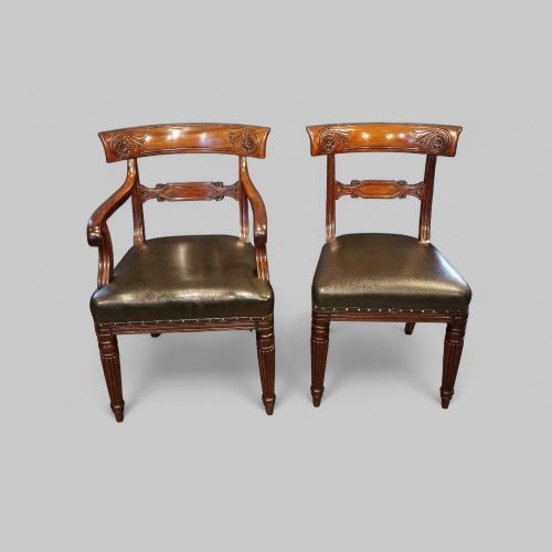 fig 1. Set of 10 William IV mahogany dining chairs