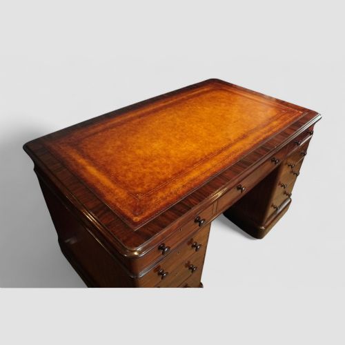 fig 4. Victorian Mahogany Pedestal Desk