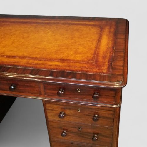 fig 5. Victorian Mahogany Pedestal Desk