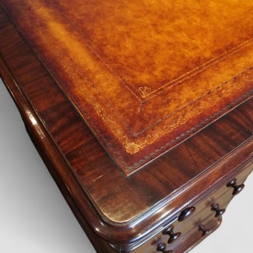 fig 6. Victorian Mahogany Pedestal Desk