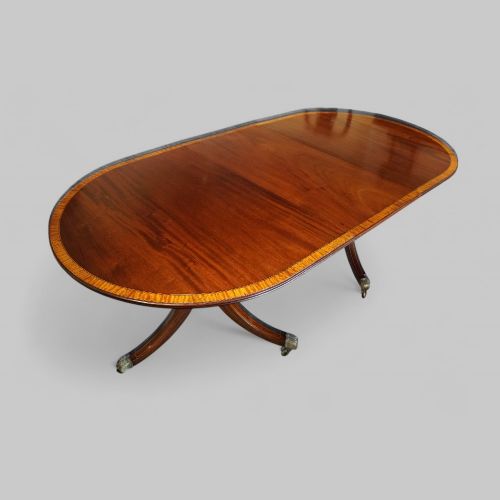 fig 1. George V mahogany twin pillar dining table