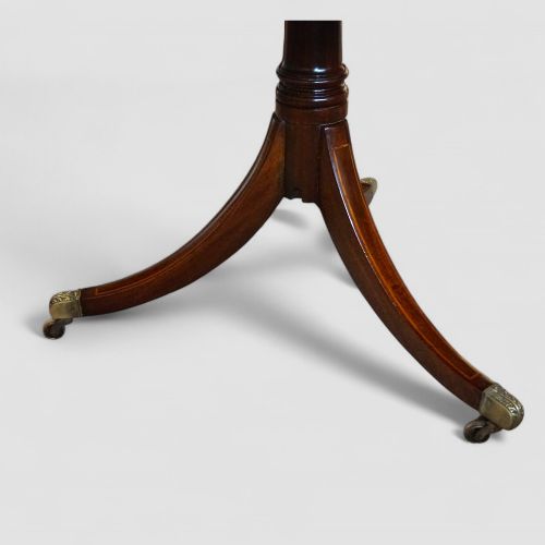 fig 9. George V mahogany twin pillar dining table