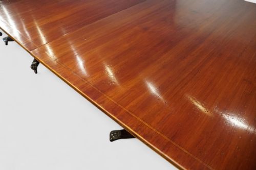 fig 8. Large George V mahogany inlaid dining table