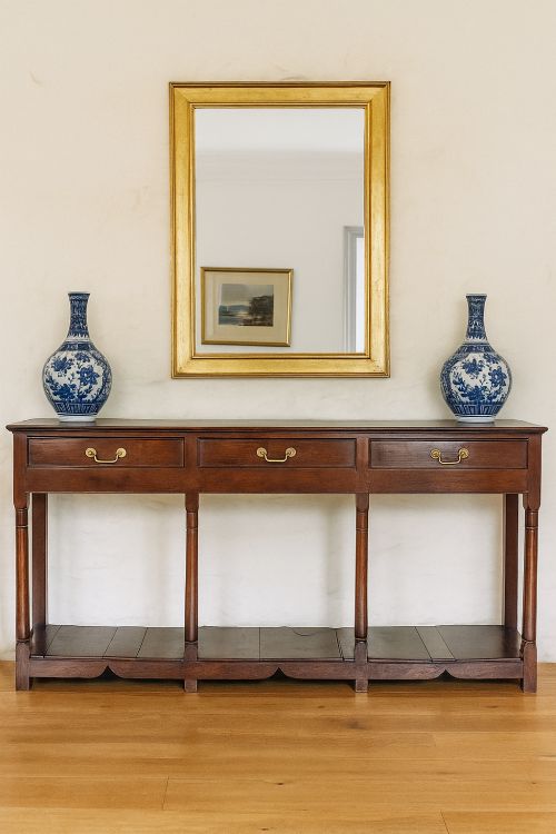 fig 5. Antique oak cupboard dresser base