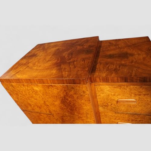 fig 1. Art Deco walnut gentleman’s wardrobe