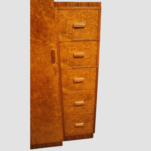 fig 3. Art Deco walnut gentleman’s wardrobe