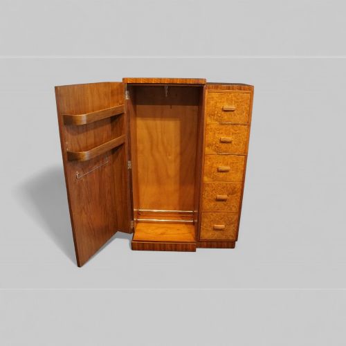 fig 4. Art Deco walnut gentleman’s wardrobe