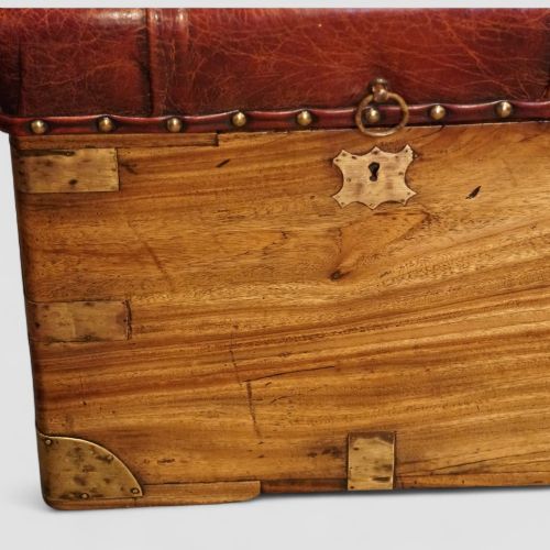 fig 1. Victorian Camphorwood Brass-Bound Ottoman