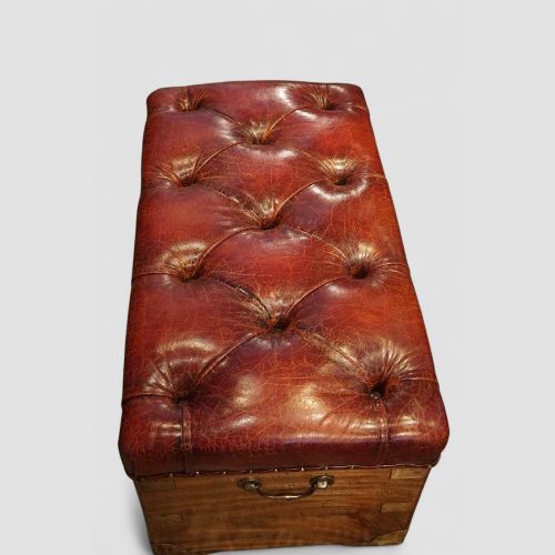fig 6. Victorian Camphorwood Brass-Bound Ottoman