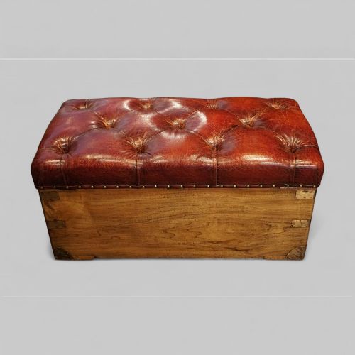 fig 7. Victorian Camphorwood Brass-Bound Ottoman