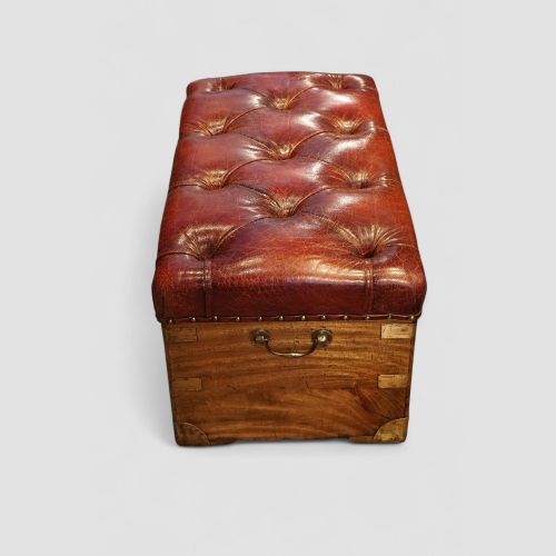 fig 8. Victorian Camphorwood Brass-Bound Ottoman