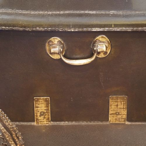fig 2. Regency green leather brass studded trunk