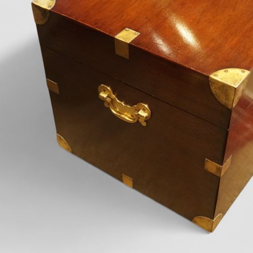 fig 1. Edwardian mahogany campaign trunk