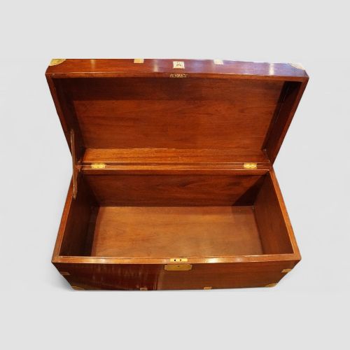 fig 3. Edwardian mahogany campaign trunk