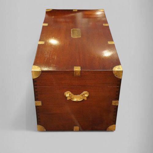 fig 4. Edwardian mahogany campaign trunk