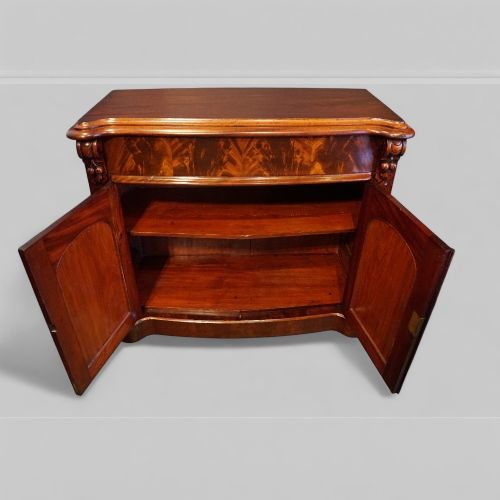 fig 4. Victorian mahogany bow fronted chiffonier