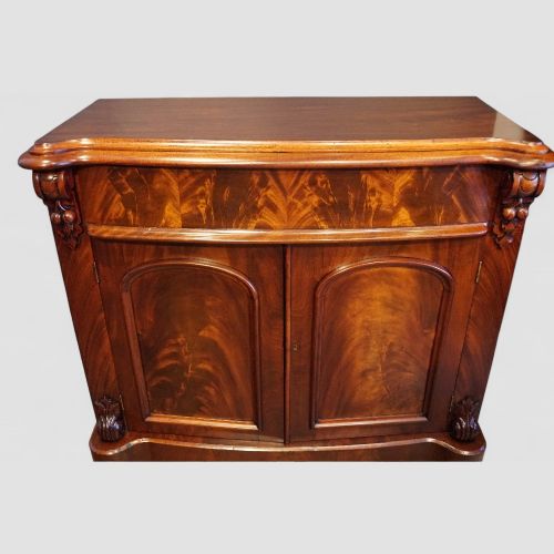fig 6. Victorian mahogany bow fronted chiffonier
