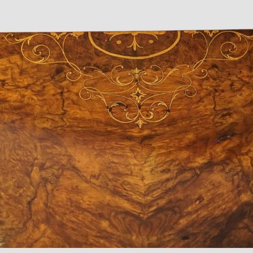fig 5. Antique Victorian Inlaid Walnut Demi Lune Card Table