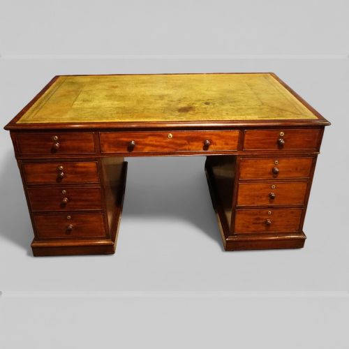 Antique 19th Century Mahogany Partners Desk