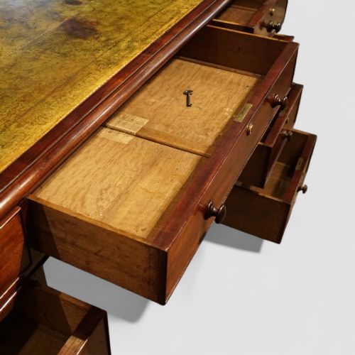 fig 1. Antique 19th Century Mahogany Partners Desk