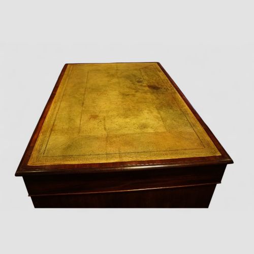 fig 5. Antique 19th Century Mahogany Partners Desk