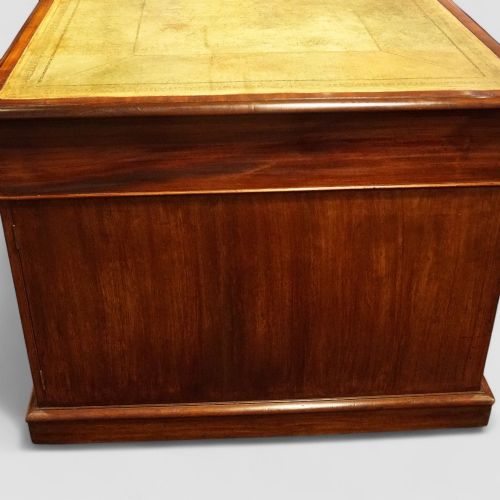 fig 10. Antique 19th Century Mahogany Partners Desk