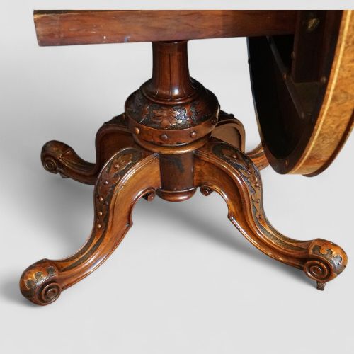 fig 1. Victorian inlaid walnut centre table