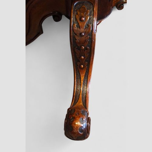fig 7. Victorian inlaid walnut centre table