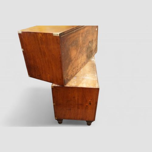 fig 1. Victorian teak brass bound military chest