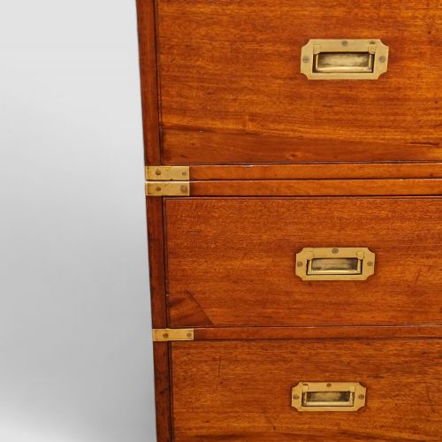 fig 2. Victorian teak brass bound military chest