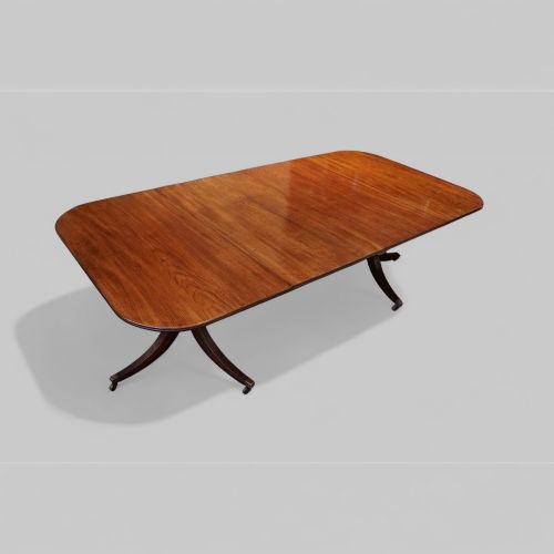 fig 1. Georgian style mahogany twin pedestal dining table