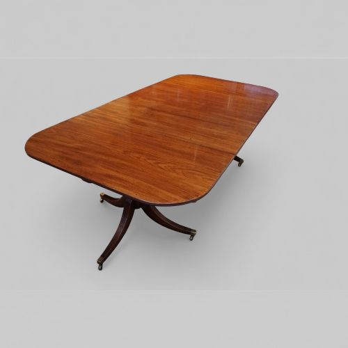 fig 2. Georgian style mahogany twin pedestal dining table